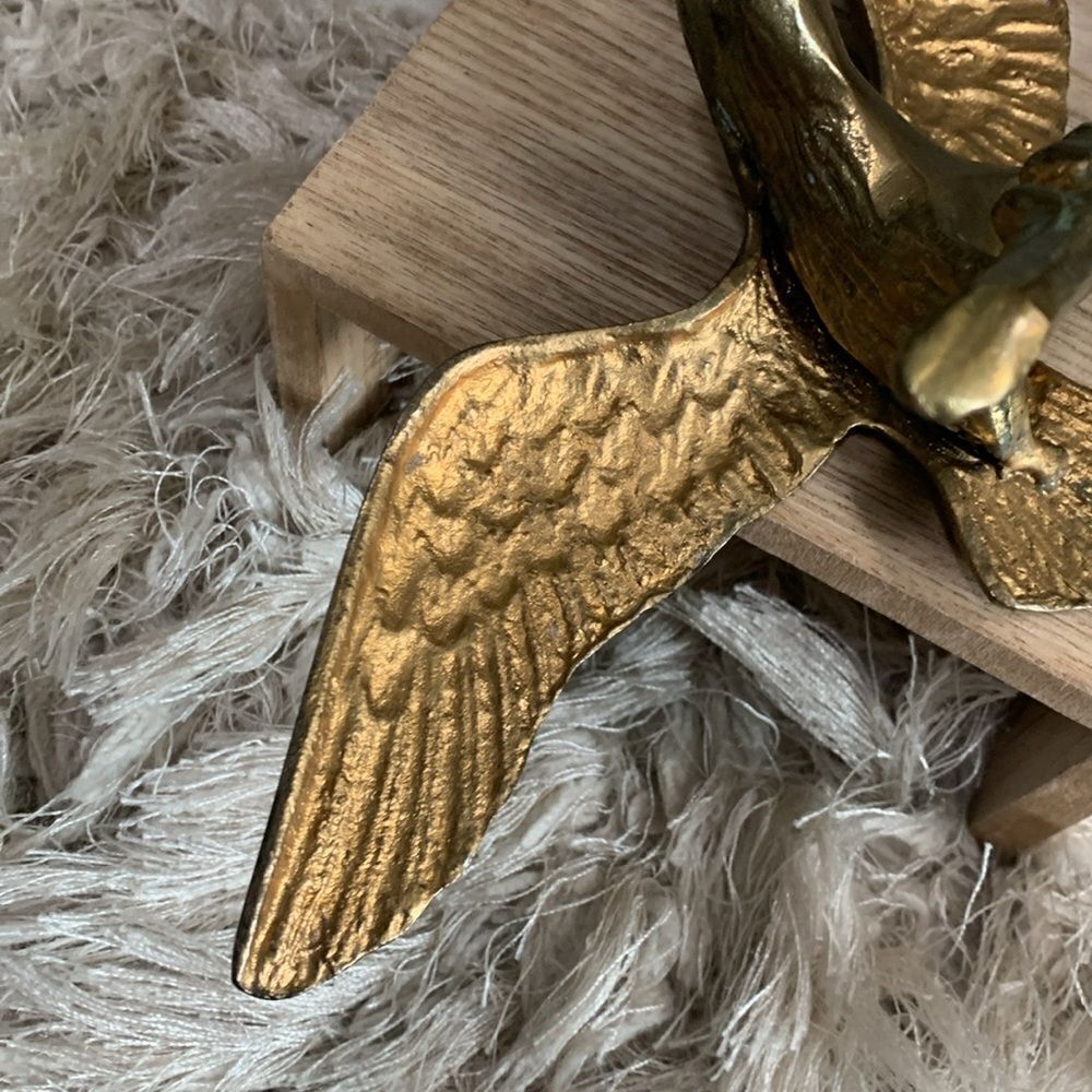 MCM Style Brass‎ Eagle On Branch Figure Made In Korea Vintage - Picture 13 of 17